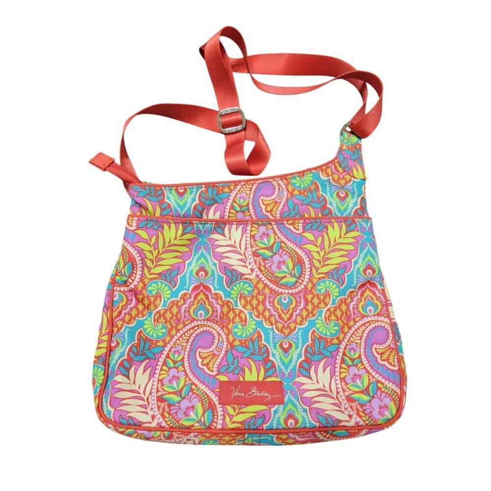 Vera Bradley Lighten Up Slim Crossbody Purse Bag Paisley in Paradise NWOT